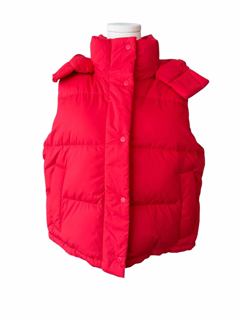 L Lululemon Wunder Puff Cropped Vest Grenadine Red Size 8